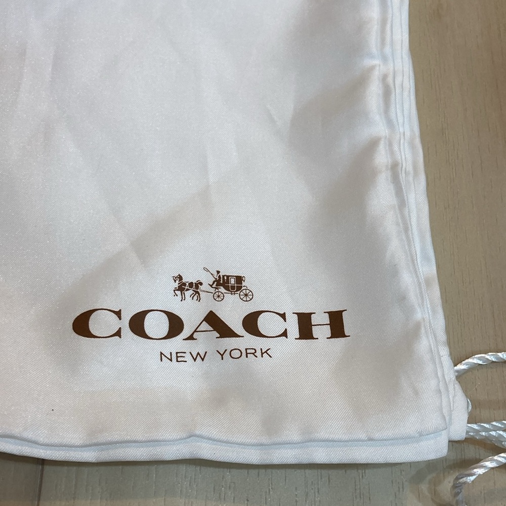 Coach dust bag large white satin